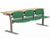 Bureau modulaire avec des espaces de travail intégrés et une structure en métal