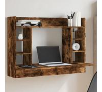 Bureau mural blanc 105x48x75 cm bois d'ingénierie table murale vidaXL