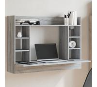 Bureau mural blanc 105x48x75 cm bois d'ingénierie table murale vidaXL