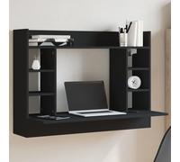 Bureau mural blanc 105x48x75 cm bois d'ingénierie table murale vidaXL