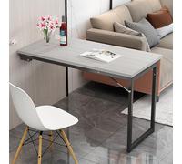 Bureau mural pliable - Table pliante peu encombrante - Établi multifonction - Design mignon 90 x 50 x 75 cm - Parfait pour le bureau à domicile et les petites cuisines