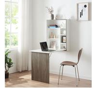 Bureau mural pliant Greve 72 x 77 x 59 cm blanc effet bois