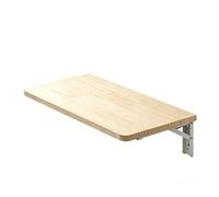 Bureau Mural Rabattable Bureau pour Ordinateur Portable en Bois Massif | Support de Charge Épais et Solide Facile À Installer pour Chambre Cuisine Salon Bureauu(80x30cm)