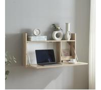 Bureau mural rabattable Rautalampi 48 x 83 x 48 cm effet chêne blanc