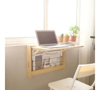 Bureau Mural Rabattable, Table Pliante Pour Ordinateur Portable Avec Support De Rangement, Petit Espace ( Color : Wood Color