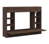 vidaXL Bureau Mural chêne Marron 105x48x75 cm Bois d'ingénierie, Table Murale, Table Suspendue Murale, Bureau Mural avec Rangement