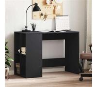 vidaXL Bureau noir 102x50x75 cm bois d'ingénierie