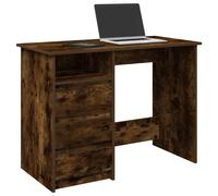 vidaXL Bureau chêne fumé 102x50x75 cm bois d'ingénierie Marron
