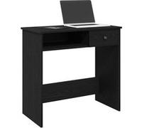 vidaXL Bureau 80x40x75 cm Aggloméré Noir – Bureau d'ordinateur avec rangement