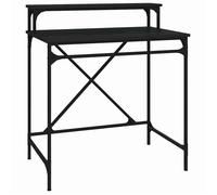 Bureau noir bois d'ingénierie et fer - vidaXL - bois d'ingénierie - fer - noir - Anti l'humidité - 80 x 50 x 90 cm 528vog74i