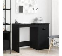 vidaXL Bureau Chêne noir 100x50x76 cm 1 tiroir finition mate design contemporain