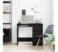 Bureau Noir, CLOUD, Table à écrire, Pour 1 personne, chêne noir 90x45x76 cm ,bois d'ingénierie BBB832