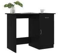 Bureau Noir, CLOUD, Table à écrire, Pour 1 personne, Noir 100x50x76 cm Bois d’ingénierie BBB387