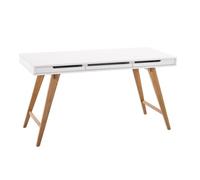 Bureau - Pedro - 140 cm - 3 tiroirs - Design moderne - Laqué blanc
