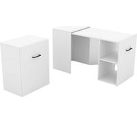 Bureau pliable spécial petite espace collection FLIP coloris blanc.