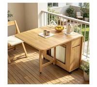 Bureau Pliable, Table À Manger Extensible, Tiroirs De Rangement Et roulettes Verrouillables, Table De Cuisine 4 Personnes, pour Une Cuisine Compacte