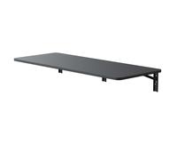 Maclean étagère Murale Pliante capacité de Charge 50 kg Table Pliante avec Serrure de sécurité Bouton de Pliage Inclus Niveau pour Cuisine Salle de Bain (Noir, 100x40cm)