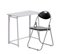 Bureau pliante chaises Home Office Poste travail ordinateur bois Lilas / Noir