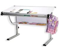 Bureau pour enfant Azomor à hauteur réglable, avec plateau inclinable et espace de rangement