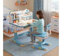 Bureau pour enfants avec chaise, ensemble ergonomique, bureau pour enfants avec tiroir, hauteur réglable, structure métallique durable, adapté aux enfants à partir de 3 ans, pour une utilisation à la