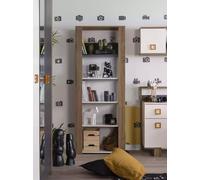 Bureau pour enfants Bureau Bibliothèque Bois Marron Set 3pcs Fauteuil