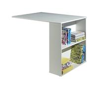Bureau pour lit mezzanine pin massif laqué blanc Pino