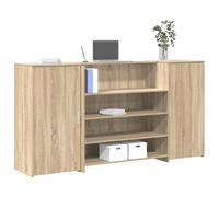Vidaxl Bureau Réception Chêne Sonoma 180x50x103,5 Cm Bois D'ingénierie Multicolore