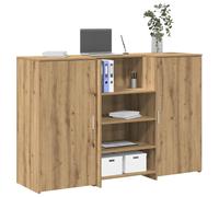 Vidaxl Bureau Réception Chêne Artisanal 155x50x103,5cm Bois Ingénierie Multicolore