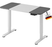 Bureau réglable en hauteur Albatros Lift 4P12, 120 x 60 cm, blanc/gris – Bureau réglable électriquement avec écran numérique – Idéal comme bureau debout, bureau de bureau ou standing desk