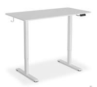 Bureau réglable en hauteur - TECTAKE - bureau électrique - LOKI 120 x 60 cm électrique piètement à 2 niveaux réglable en hauteur