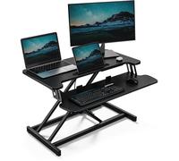 Bureau rehausse assis-debout - PAPECO - Modèle standard - Plateau 80x40 cm - Réglable 11,5-51 cm - Charge 15 kg