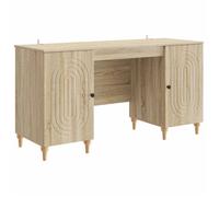 Bureau - rehausse bureau Vidaxl Bureau avec étagère Sonoma 142 5 x 50 x 75 cm Bois d'ingénierie