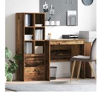 Bureau - rehausse bureau Vidaxl Bureau avec rangement 2 pcs Bois Ancien 80 x 50 x 76 cm