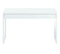 Bureau réversible avec 2 tiroirs coloris Blanc Artic - Longueur 138 cm x Profondeur 50 cm x Hauteur 75 cm