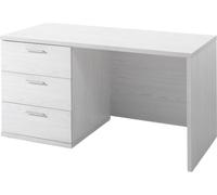 Bureau robuste pour enfant avec 3 tiroirs collection OLVENA coloris blanc effet bois.