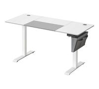 Bureau - SONGMICS - Assis Debout Électrique - Réglable en Hauteur - Blanc Pur et Gris Tourterelle