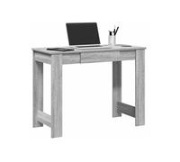 Bureau sonoma gris 100x45x75 cm bois d ingénierie