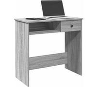 vidaXL Bureau Sonoma Gris 80x40x75 cm Bois d'ingénierie, Bureau d'ordinateur, Bureau Debout, Bureau avec Rangement, Bureau d'étude
