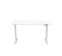STAND PRO | 140x70 - Bureau réglable en hauteur électriquement Blanc/Marbre