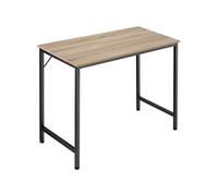 tectake® Table de Bureau Design Industriel en Bois MDF & Acier Bureau Ergonomique 80x60x75,5cm Bureaux Informatique Bureaux Ordinateur Teletravail - Bois Clair Industriel Chêne Sonoma