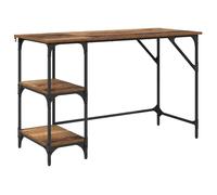 Bureau style industriel - vidaXL - 120x50x75 cm - Bois ancien - Bois d'ingénierie - 3 étagères