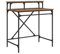 Bureau style industriel - vidaXL - Bois ancien - 80x50x90 cm - Bois d'ingénierie - Étagère intégrée - Durable