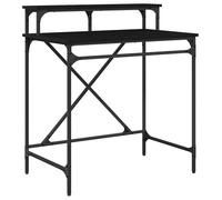 Bureau style industriel - vidaXL - Chêne Noir - Bois d'ingénierie - 80x50x90 cm - 1 étagère - Durable