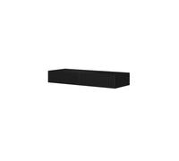 Bureau suspendu avec tiroirs 100 cm - Bureau mural moderne | Couleur : noir/noir mat | Dimensions : 100 x 15 x 41