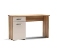 Bureau Table d'étude 1 tiroir et 1 porte coloris Beige/chêne Mauvella