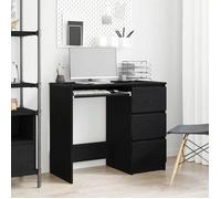 Bureau/Table d'ordinateur, vidaxl, chêne noir 90x45x76 cm bois d'ingénierie b137