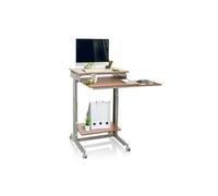 WORKSTATION | 60x50 - Bureau assis-debout Hêtre/gris