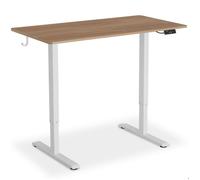 Bureau - TECTAKE - Bureau assis debout électrique LOKI électrique Piètement à 2 niveaux fonction mémoire réglable en - Marron chêne