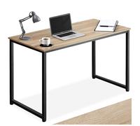 Bureau - TECTAKE - Table de bureau FLINT en bois et acier au style industriel, 59 x 120 x 76,5 cm - Bois clair