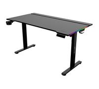 Bureau - THE G-LAB - K-Desk Platinium RGB - Hauteur ajustable - Éclairage RGB - Noir